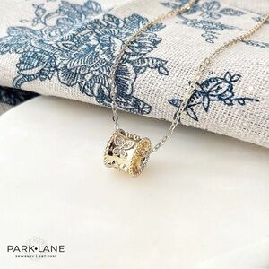Park Lane AMBROSIA Necklace Butterfly crystals barrel pendant NIB NWT